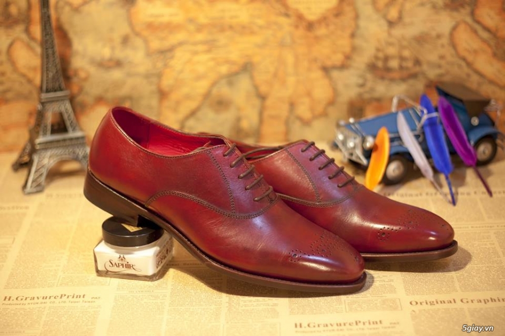 giày goodyear welt phong cáh italia, giày đế da cao cấp - 2