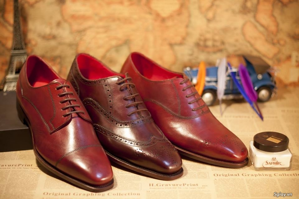 giày goodyear welt phong cáh italia, giày đế da cao cấp
