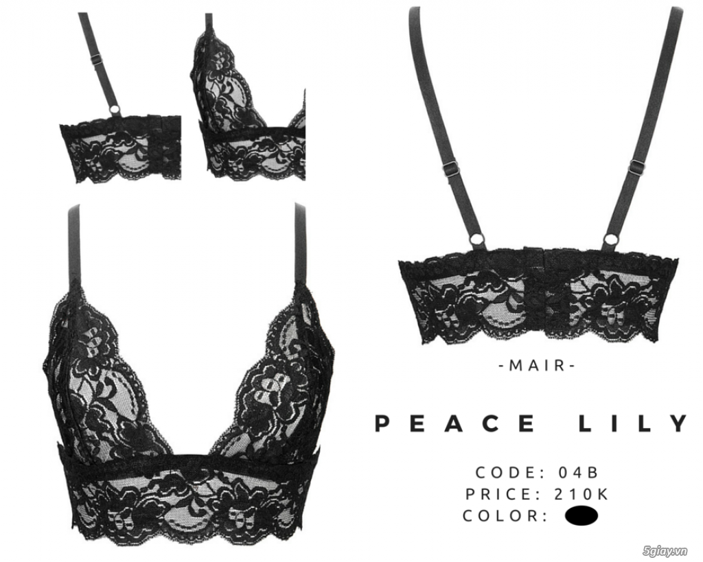 Áo lót ren ko gọng mút LACY only 135k (hàng thiết kế handmade, may theo số đo) - 18