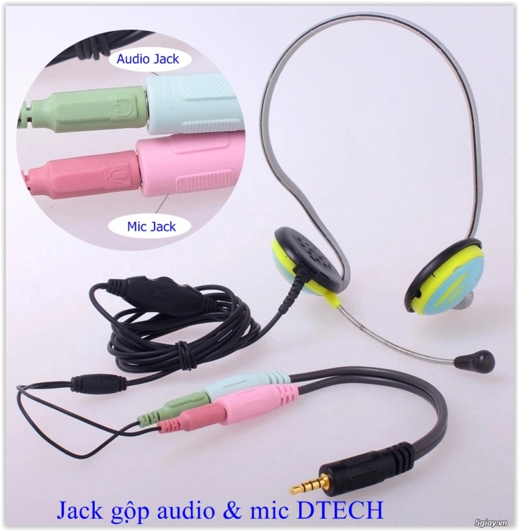 Jack chuyển 2.5, 3.5, 6.3 và dây cáp nối dài cho tai nghe, loa