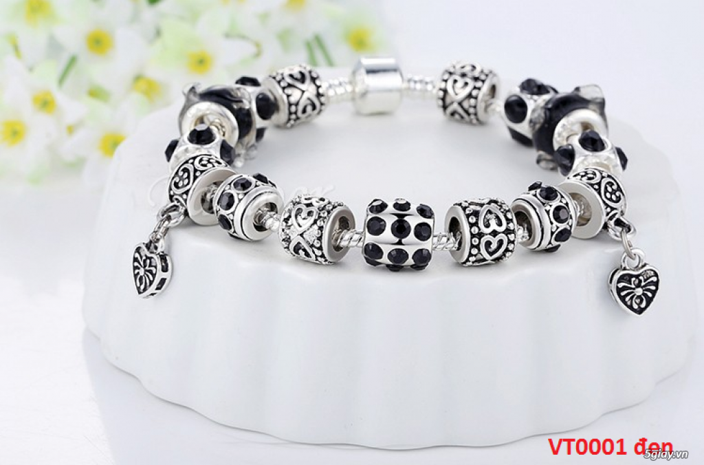 VÒNG TAY bạc chạm PHA LÊ phong cách TEEN KOREA - 2