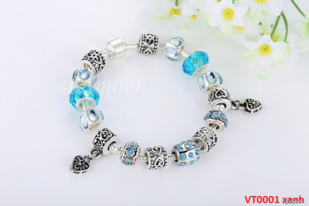 VÒNG TAY bạc chạm PHA LÊ phong cách TEEN KOREA - 1