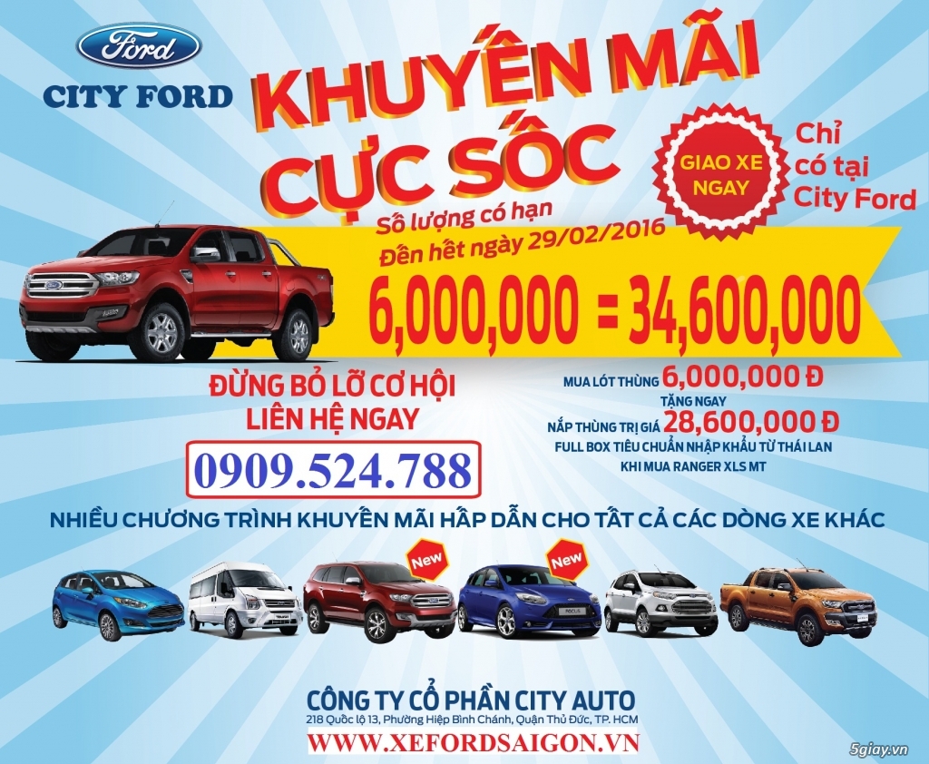 Ford ecosport giá tốt nhất sài gòn,đủ màu,giao xe ngay!!! - 3