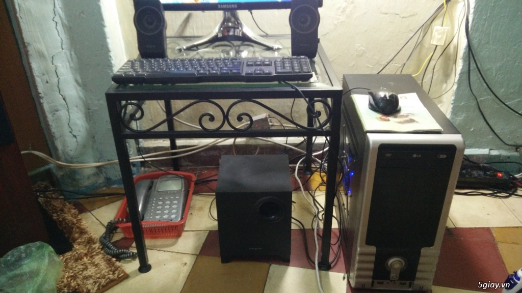 Dàn máy dual core + màn hình samsung bx2250 + loa creative a320 - 2