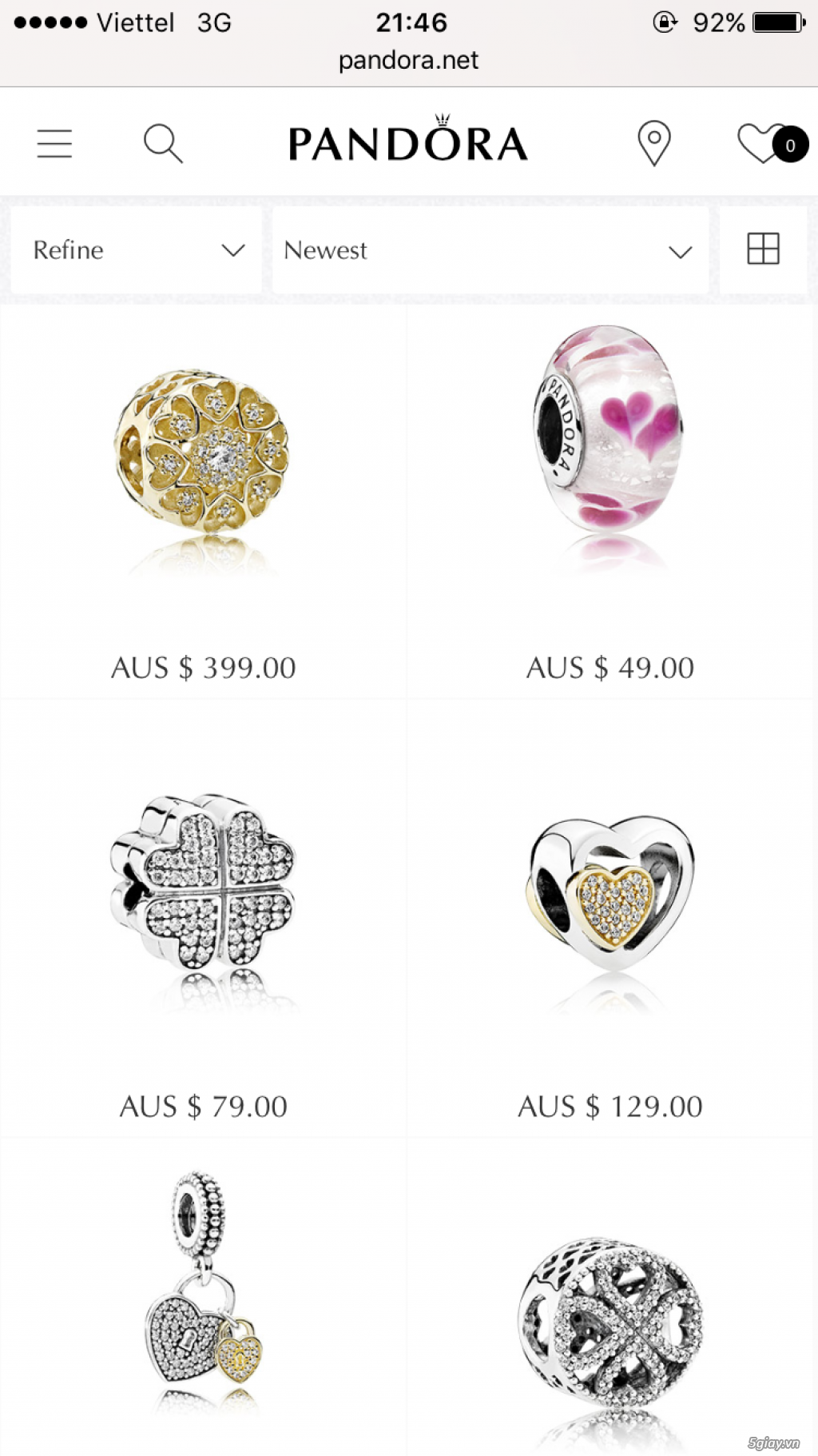 ORDER PANDORA ÚC GIÁ RẺ NHẤT ❤️
