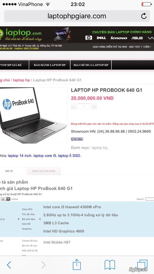 HP Probook 640 New+Fullbox bh 09/2018