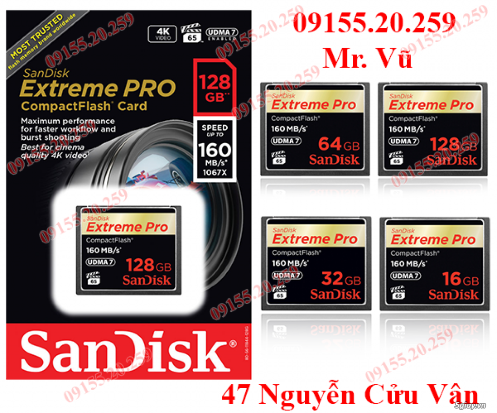 Thẻ Nhớ Chính Hãng SDHC/CF/Sony Duo/MicroSDHC...Trancend/Kingston/Sandisk EXTREME PRO - 15