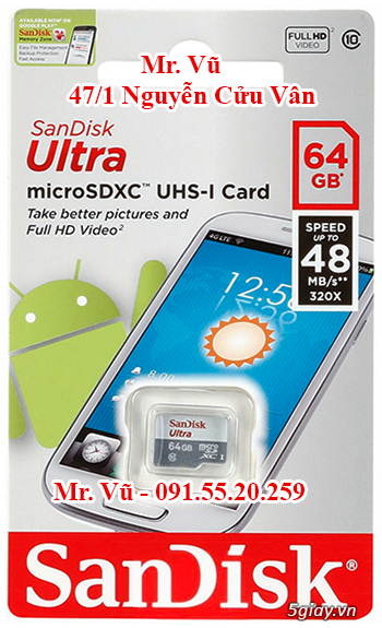 Thẻ Nhớ SanDisk/Transcend/Samsung MicroSDHC/SDHC Chính Hãng 8GB,16GB,32GB..BH 10 năm - 1