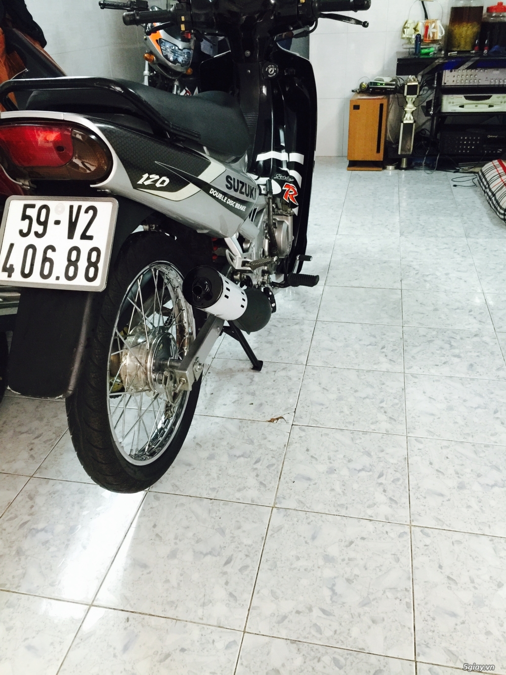Xipo 120 lên full satria 2000 đen bạc ngay chủ bán đây - 2