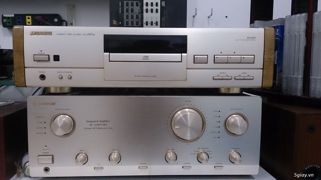 AMPLI SANSUI 907 NRA, CD Sansui 917 XR với remote zin và loa Monitor Audio Studio 6 - 2