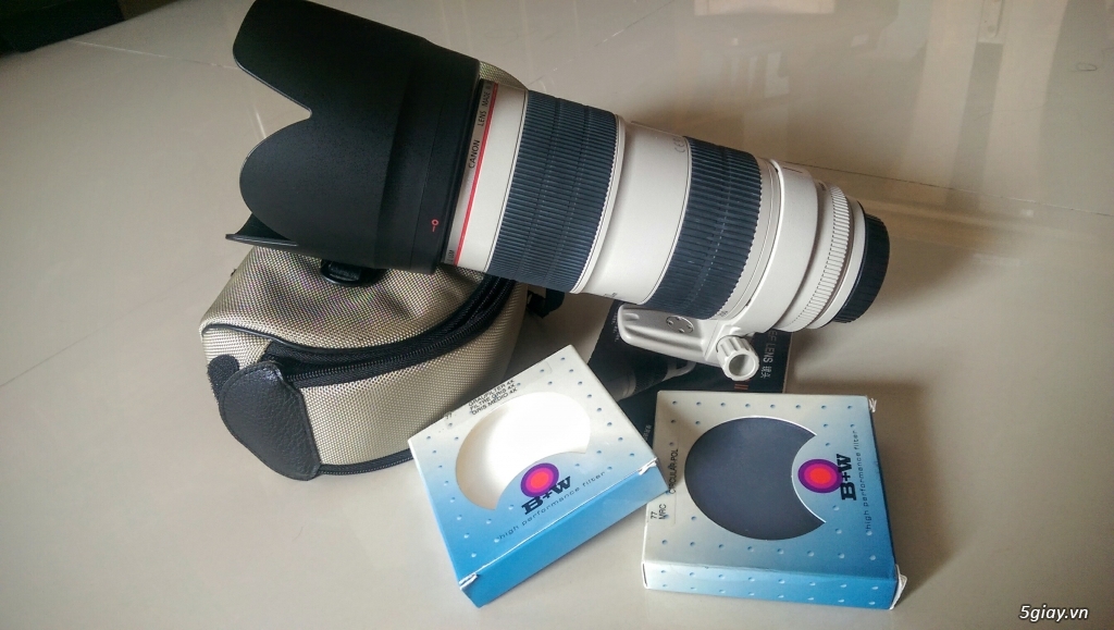Canon EF 70-200mm f/2.8L IS II USM cùng 1 số filter