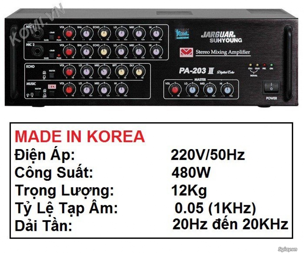Amply Jarguar PA 203 III giá rẻ nhất hà nội