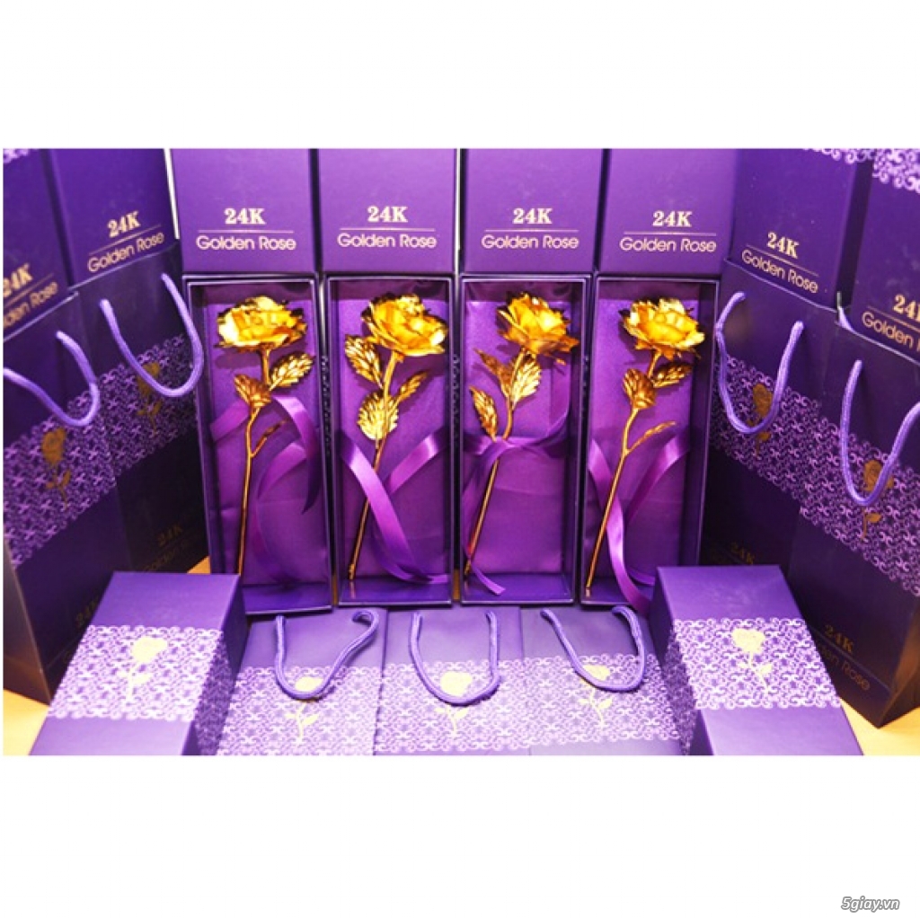 Hoa hồng mạ vàng 24K dành cho 8/3 chỉ 250K