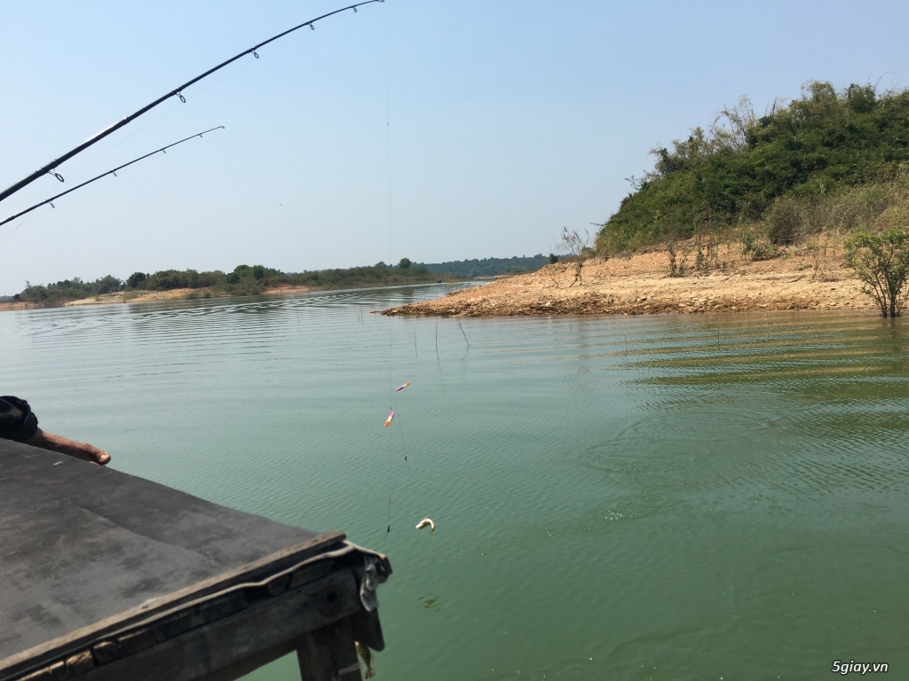 1 bữa đi câu cá dã ngoại của anh em 5giay trên hồ  Trị An