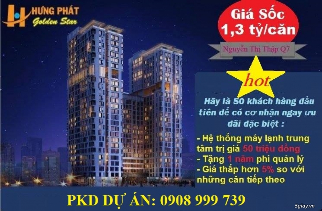 Căn hộ mặt tiền Nguyễn Thị Thập giá 1,25 tỷ- Golden Star Hưng Phát 3 - 1