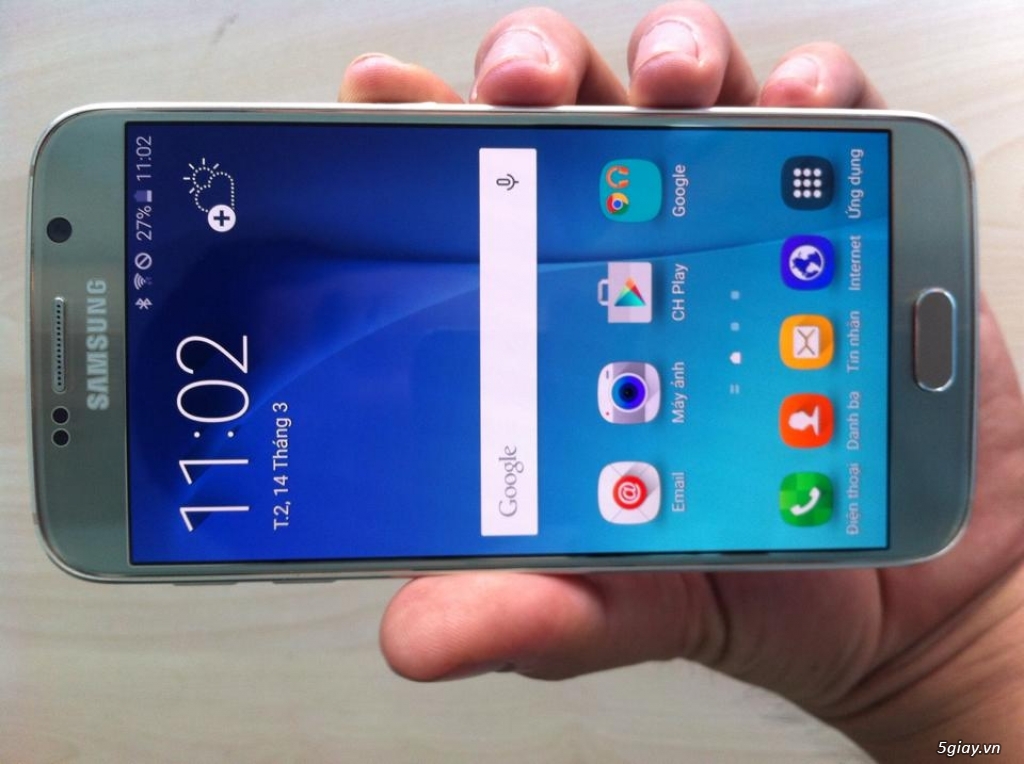 Bán Điện thoại Samsung galaxy s6 bản quốc tế NEW zin 100% fullbox(Hộp+Sạc + Cáp + Tai nghe+ sá - 2