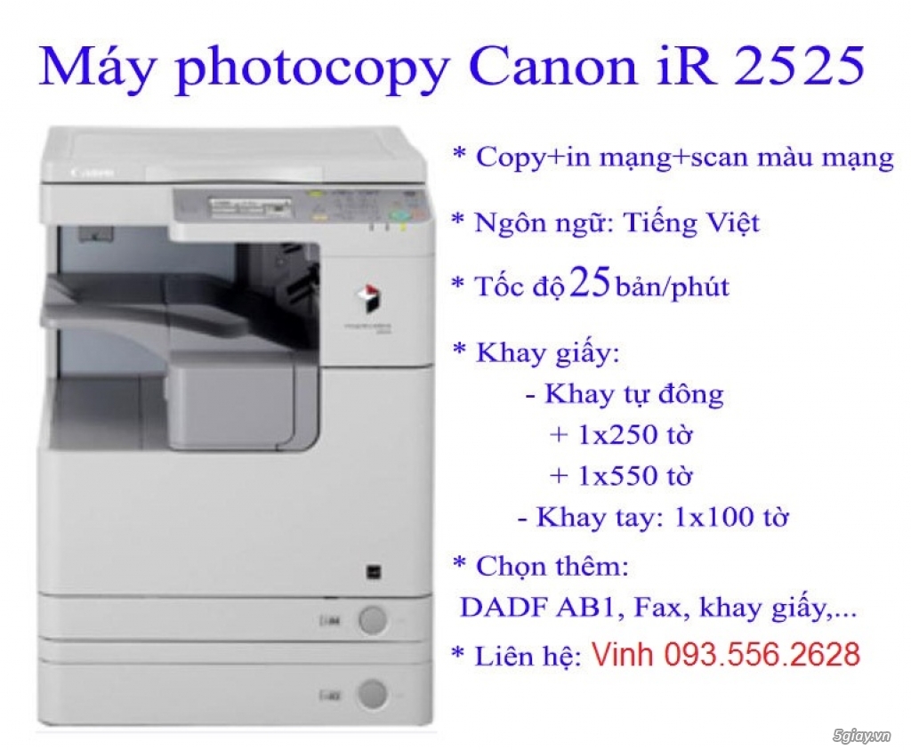 Máy photocopy Canon iR 2525, đa năng, tiện dụng, thương hiệu Tân Đại Thành uy tính, GIÁ SIÊU RẺ - 1