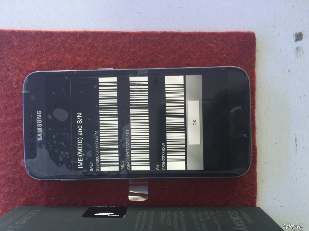 Samsung S7 màu xanh đen chính hãng cty,fullbox chưa kích bảo hành - 4