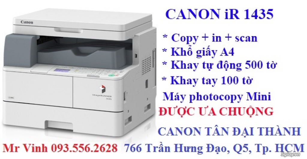 Canon iR 1435, máy PHOTOCOPY đa năng, tiện dụng, thương hiệu Tân Đại Thành uy tín, GIÁ SIÊU RẺ - 1