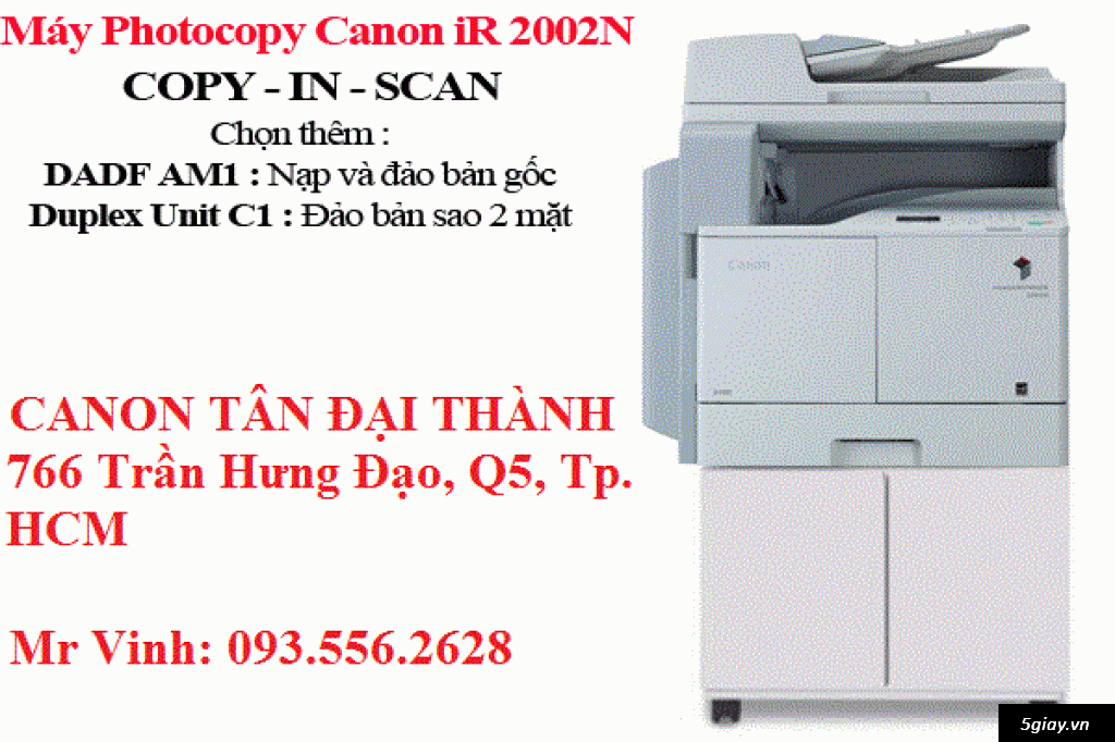 Máy photocopy Canon IR 2002N, thương hiệu Tân Đại Thành - GIÁ SIÊU KHUYẾN MÃI - 1
