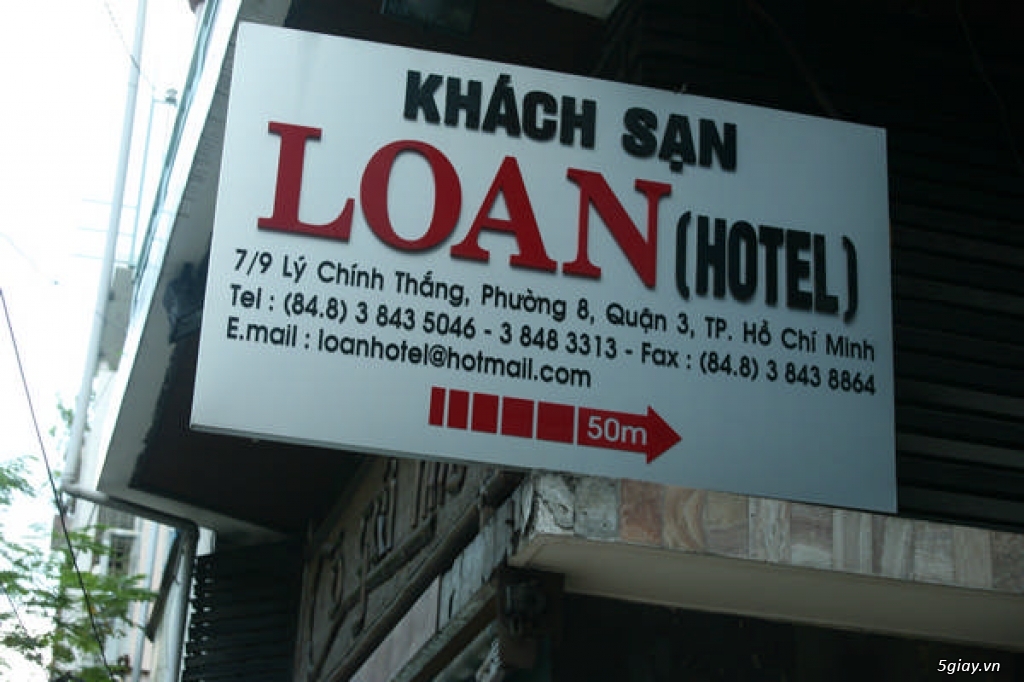 Loan Hotel - Khách sạn giá rẻ, rộng rãi, yên tĩnh & an ninh gần chợ Tân Định