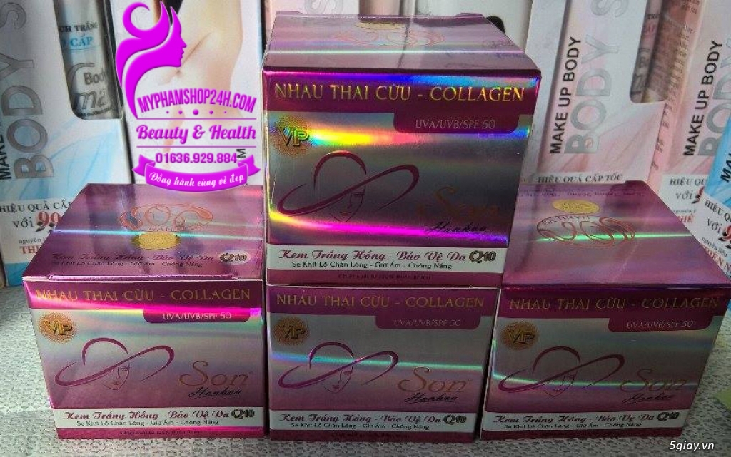 Kem dưỡng trắng da trị mụn thâm nám tàn nhan đồi mồi chống lõa hóa tinh chất nhau thai cừu collagen - 3