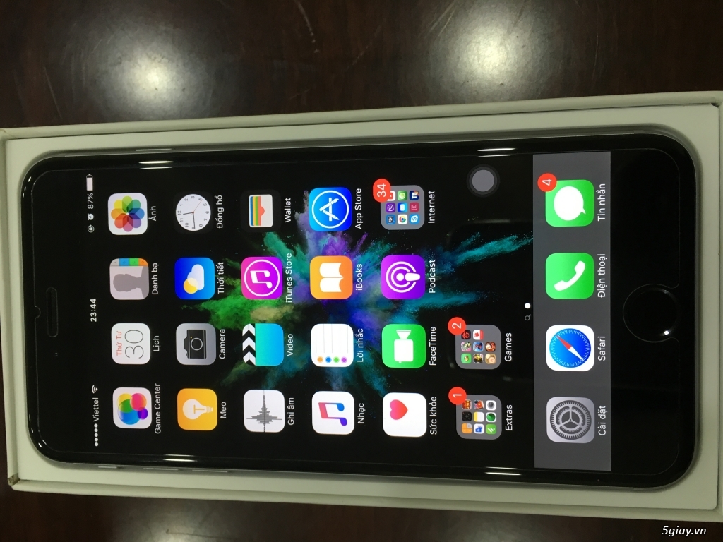 HCM-Iphone 6 plus gray 128GB Quốc tế LL 99% fullbox trùng 3 imei!!! - 9
