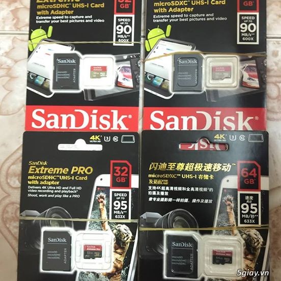 Thẻ nhớ Sandisk Micro Ultra SDHC48MB/s dùng cho GoPro, điện thoại, máy tính bảng, Camera... - 1