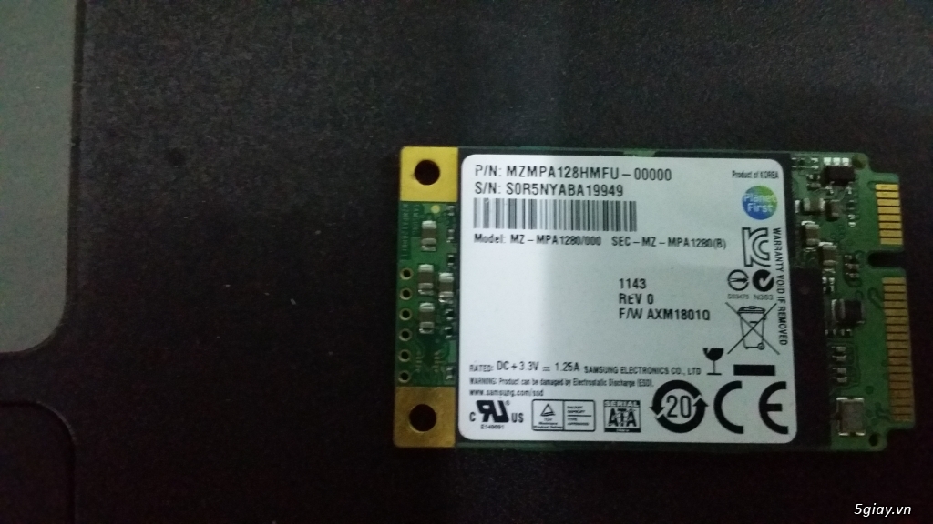 Ổ SSD Msata 128GB Samsung tháo máy - 2
