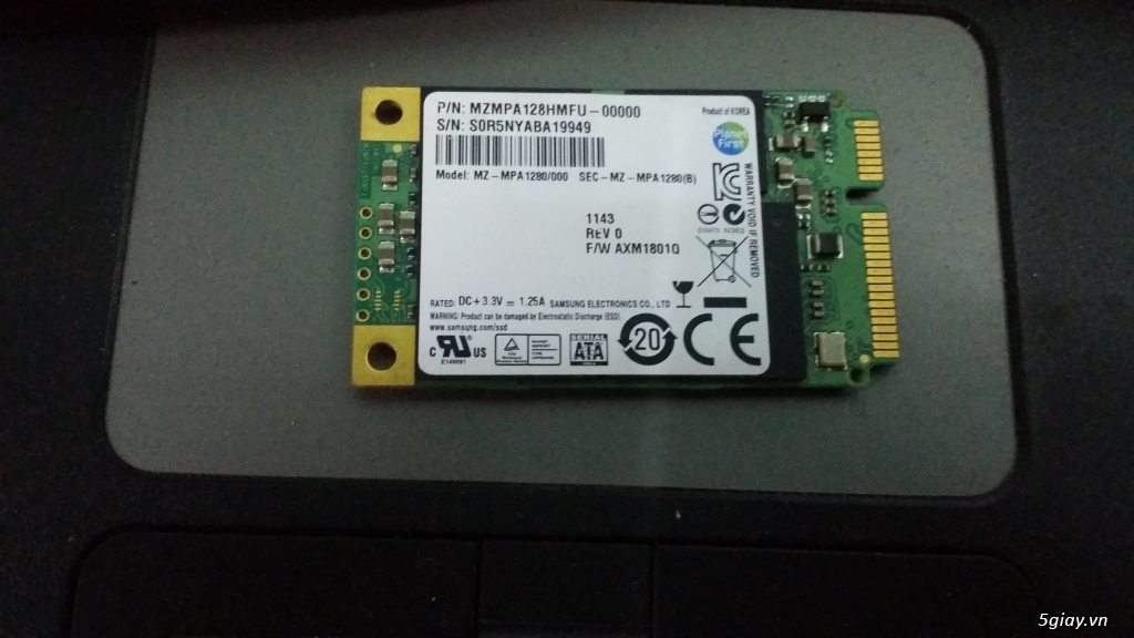 Ổ SSD Msata 128GB Samsung tháo máy - 1