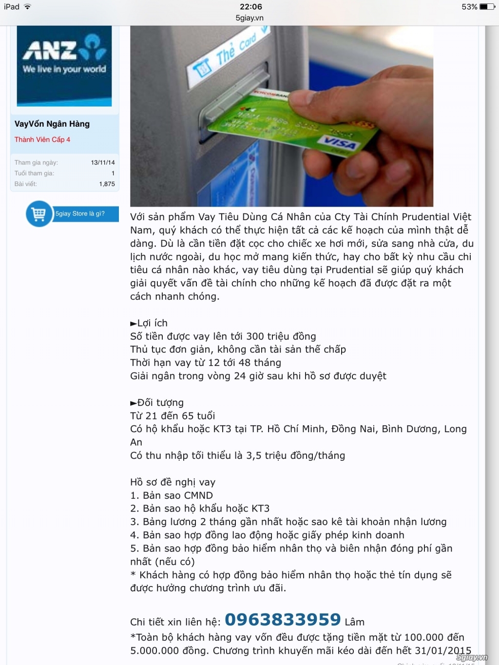 Nhờ MOD vào xem dùm nhe