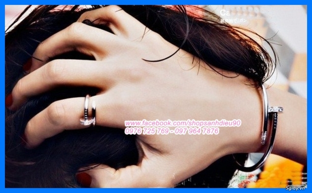 Toàn Quốc- Vòng Tay Cartier Đinh Tán Mạ 18k . - 4