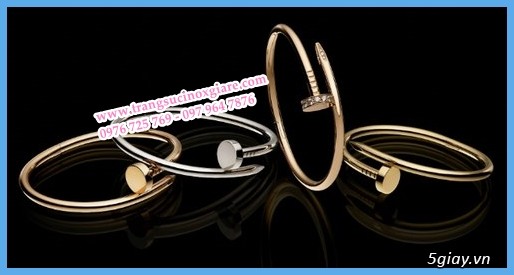 Toàn Quốc- Vòng Tay Cartier Đinh Tán Mạ 18k . - 6