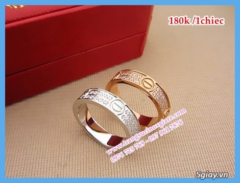 Toàn Quốc - Nhẫn Cartier Đính Đá Mạ Vàng 18k. - 3