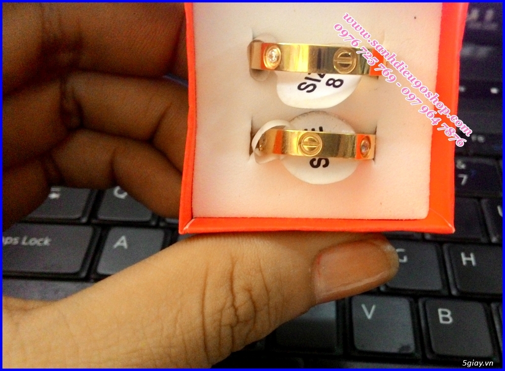 Toàn Quốc - Nhẫn Cartier Đính Đá Mạ Vàng 18k. - 1