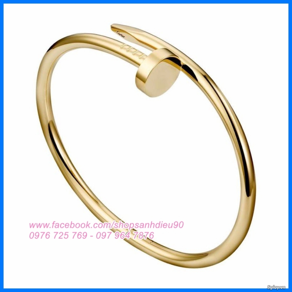Toàn Quốc- Vòng Tay Cartier Đinh Tán Mạ 18k . - 2