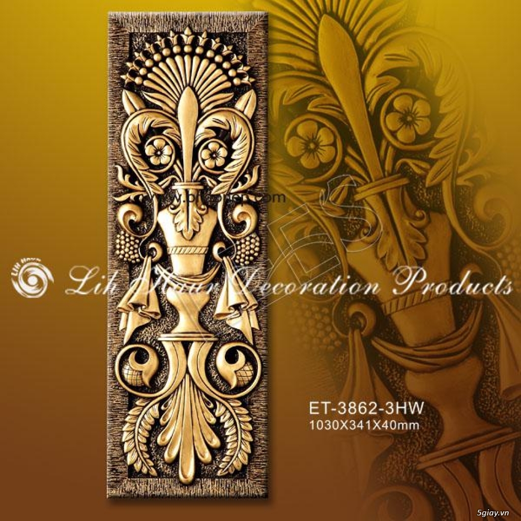 phào chỉ, phào nẹp, tấm ốp trần, con sơn, lò sưởi... - 3