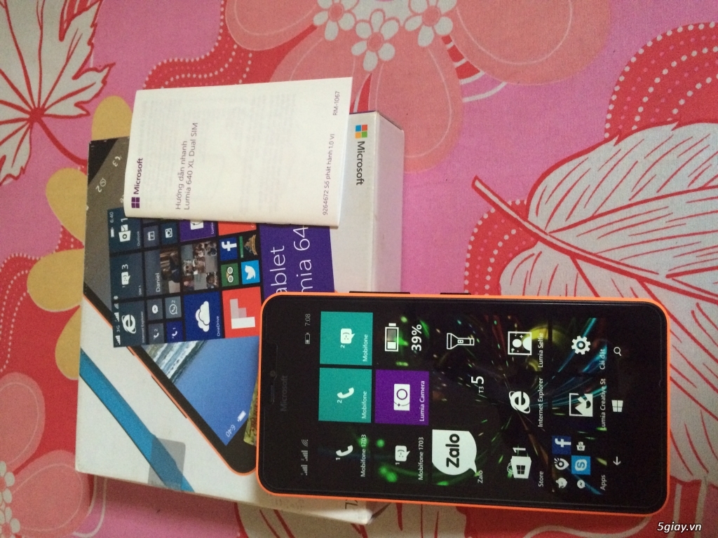 Lumia 640Xl cam còn bảo hành 11 tháng 20 ngày tại viễn thông A