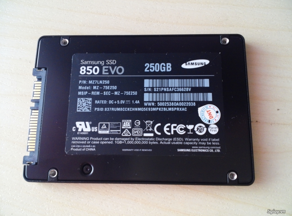 [HCM] SSD Samsung 850 Evo BH ~3 năm - 1