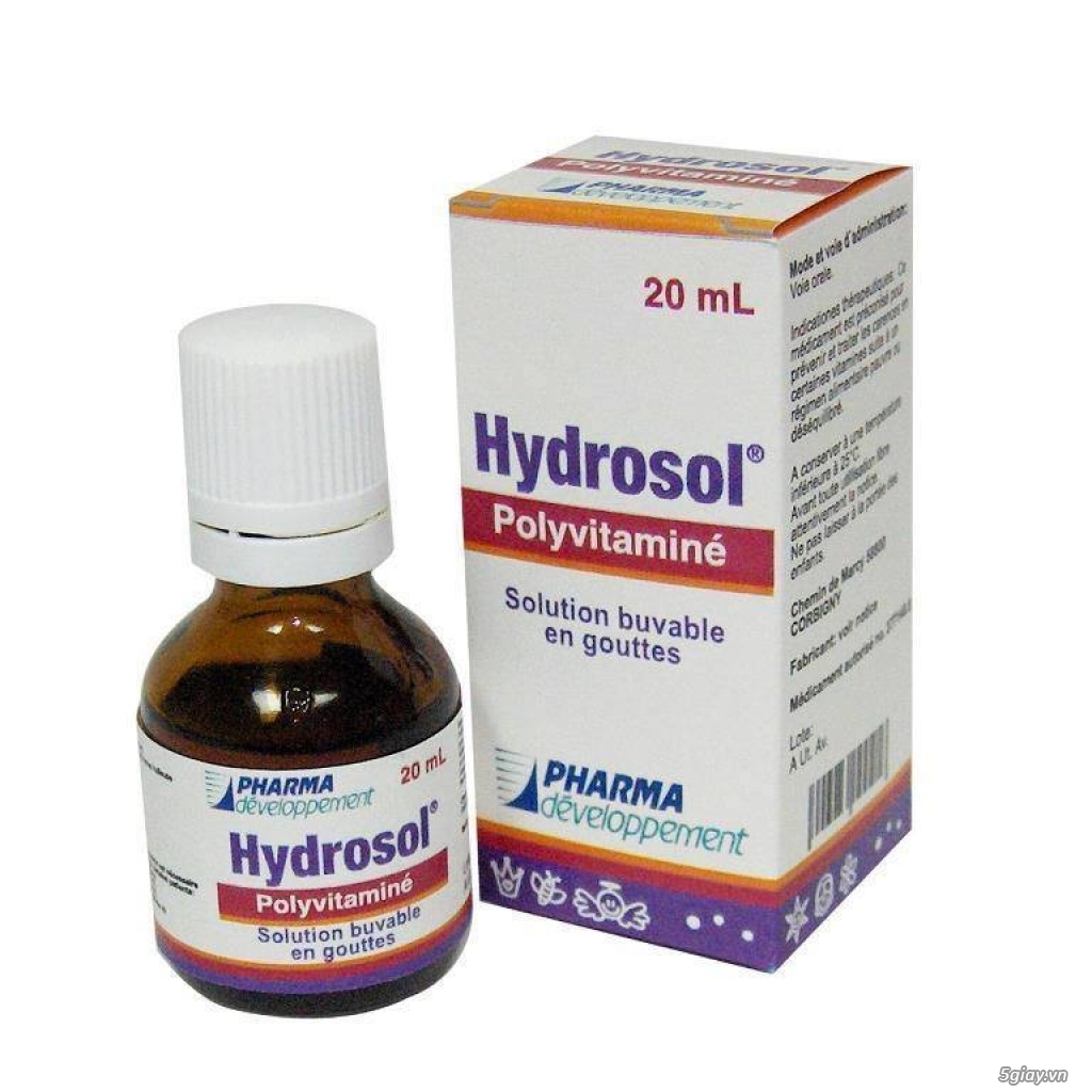 Thuốc bổ vitamin HYDROSOL dành cho bé biếng ăn, chậm lớn. Sản phẩm Pháp