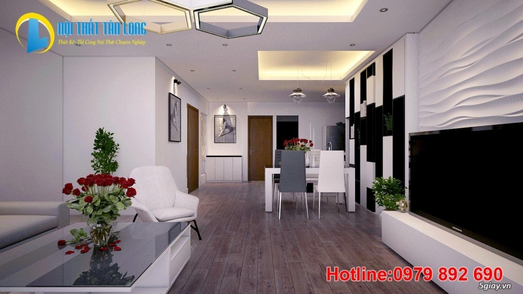 Mẫu thiết kế nội thất hiện đại, sang trọng cho căn hộ chung cư - 2