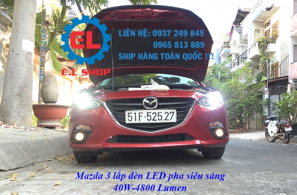 E.L SHOP - Đèn Led siêu sáng xe ô tô: XHP70, XHP50, Philips Lumiled, gương cầu xenon... - 2