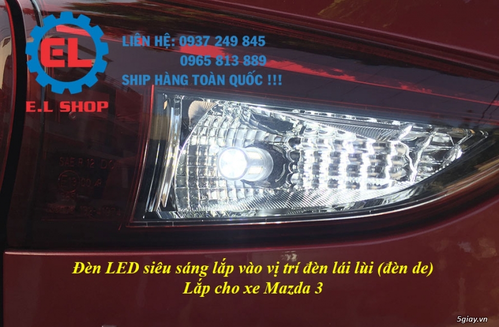 E.L SHOP - Đèn Led siêu sáng xe ô tô: XHP70, XHP50, Philips Lumiled, gương cầu xenon... - 4