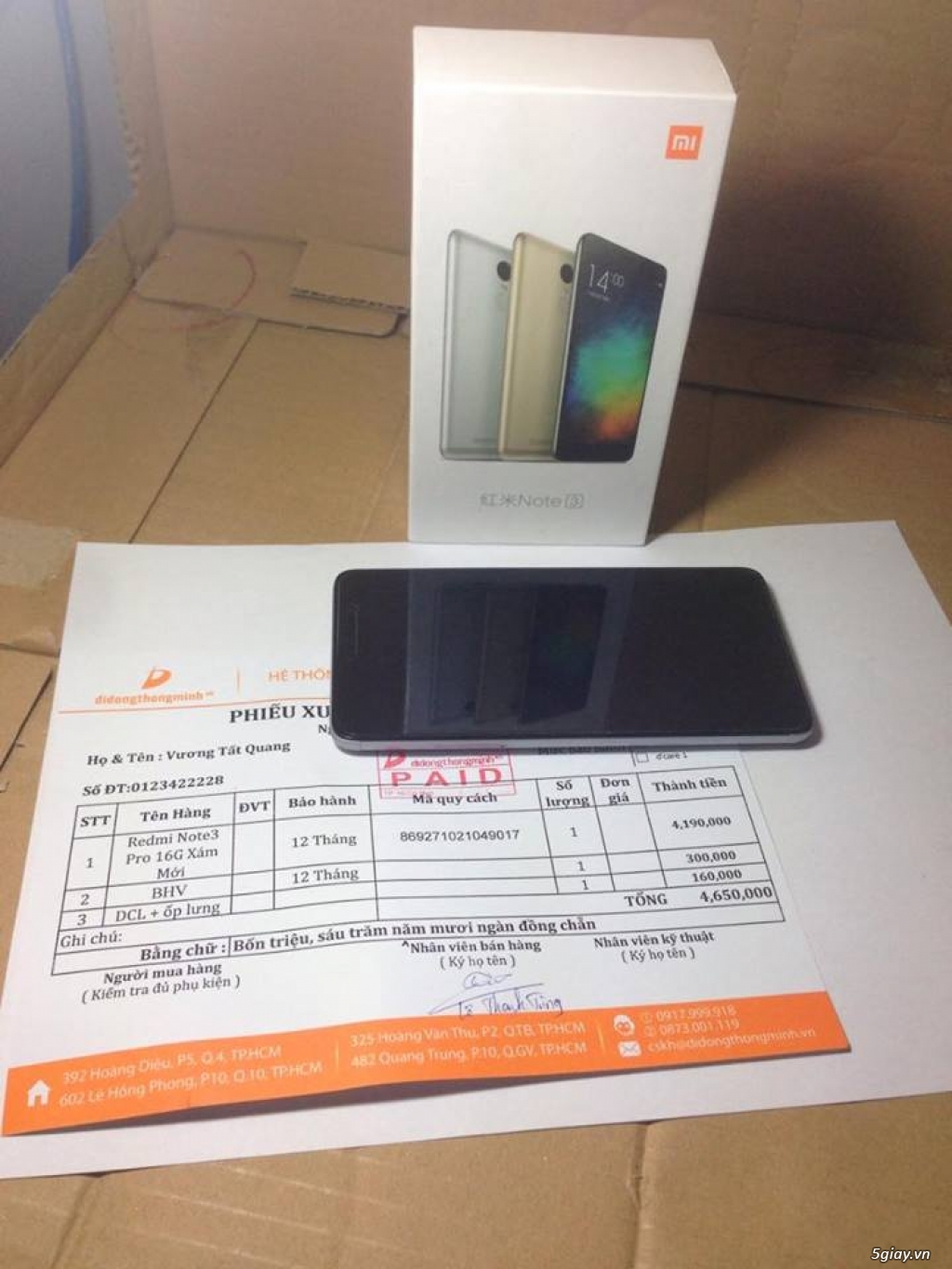 XIAOMI Redmi Note 3 Pro 16G Xám mới 99,99% ra đi siêu nhanh - 1