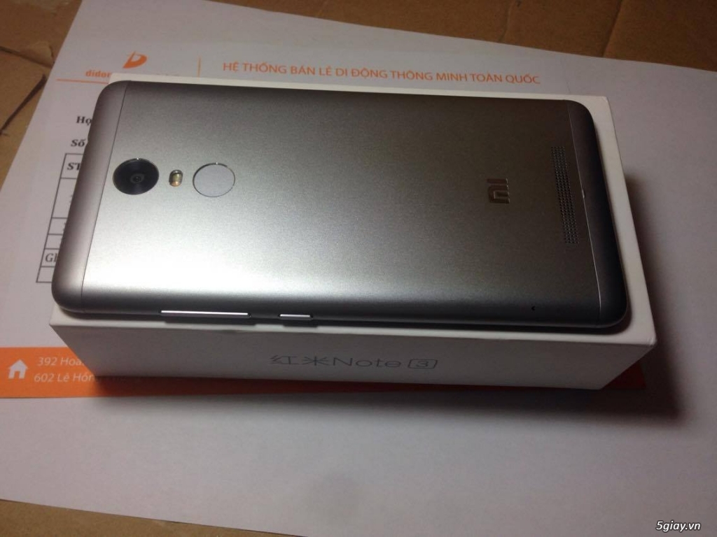 XIAOMI Redmi Note 3 Pro 16G Xám mới 99,99% ra đi siêu nhanh - 2