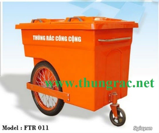 Cc thùng rác 660l - xe thu gom rác tại Quảng Nam - 4