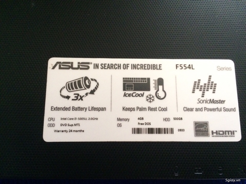 Dư dùng bán laptop Asus Core i3 - 4