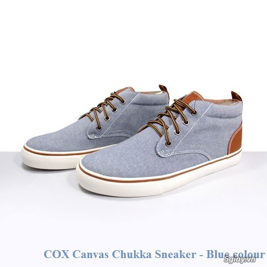 Giầy nam COX Canvas Chukka Sneaker – Blue colour