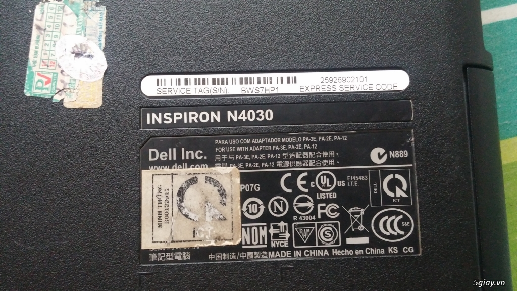Dell Inspiron  N4030, Core I3, HDD 320G, Ram 2G - 2