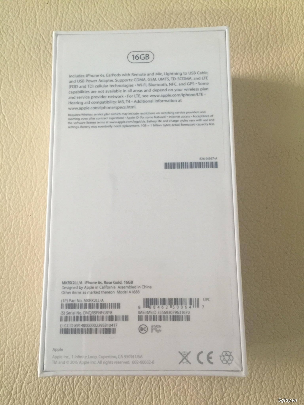 iPhone 6S 16GB Rose Gold Nguyên Seal - 3